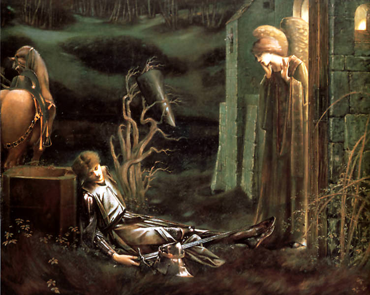 Сон Ланселота у часовни Святого Грааля картина