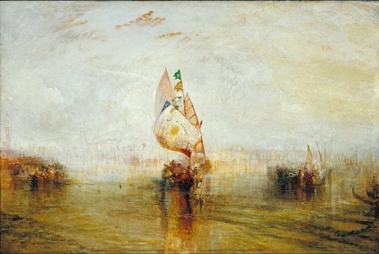 Тёрнер, Уильям Джозеф Мэллорд – Рыбацкая лодка «Солнце Венеции» идущая в море картина