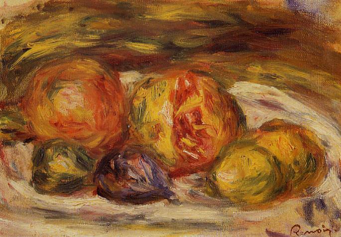 Натюрморт – Гранат, инжир и яблоки – 1914 картина