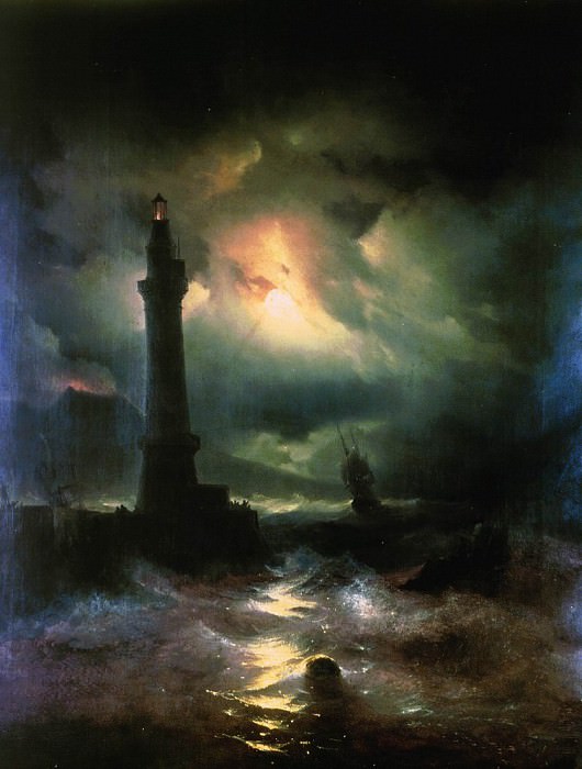 Неаполитанский маяк 1842 87х69 картина