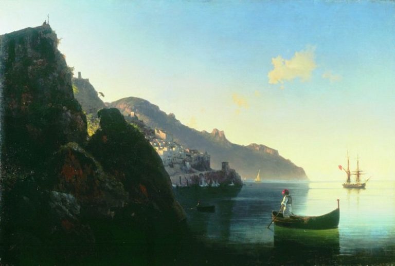Побережье в Альмафи 1841 71х105 картина