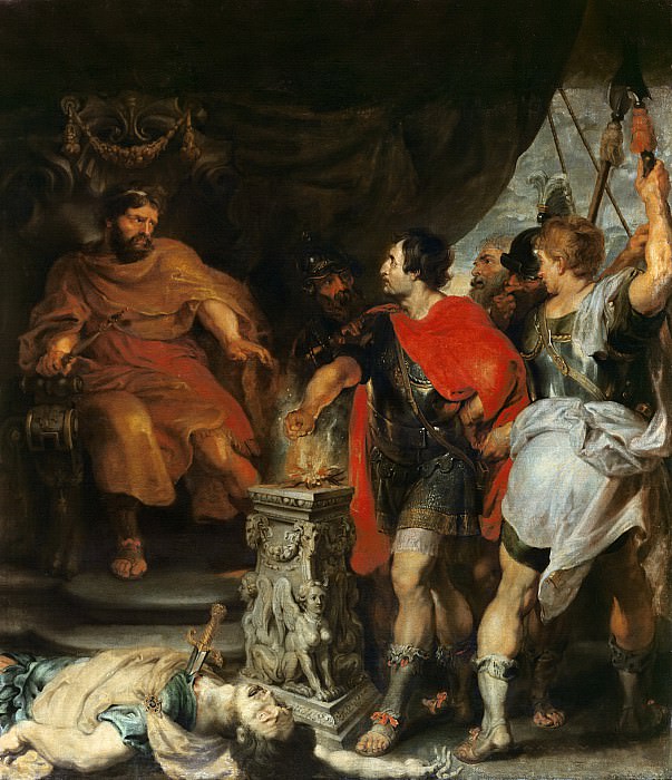 Гай Муций Сцевола и этрусский царь Порсена картина
