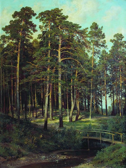 Мостик в лесу 1895 108х81 картина