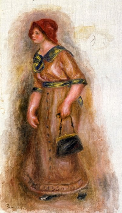 Женщина с сумкой картина