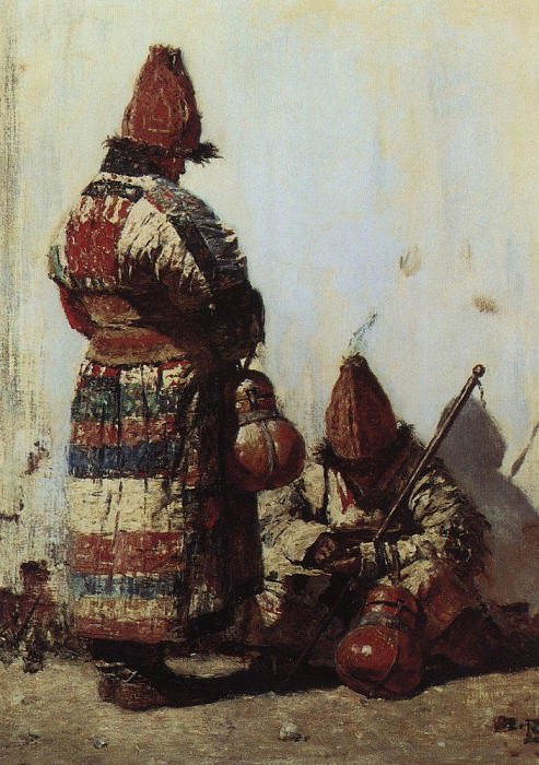 Узбек-продавец посуды. 1873 картина