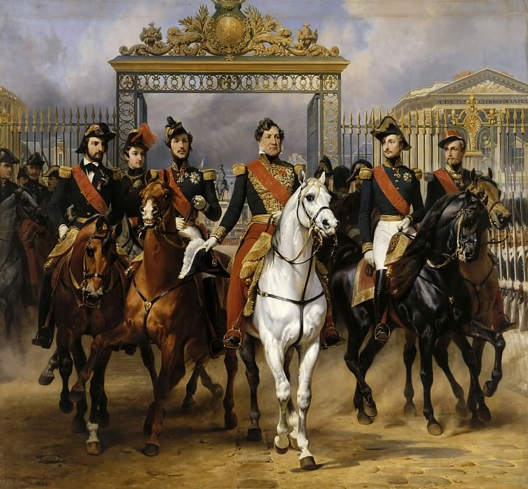 Орас Верне – Вьезд в Версаль короля Луи-Филиппа с пятью сыновьями 10 июня 1837 года картина