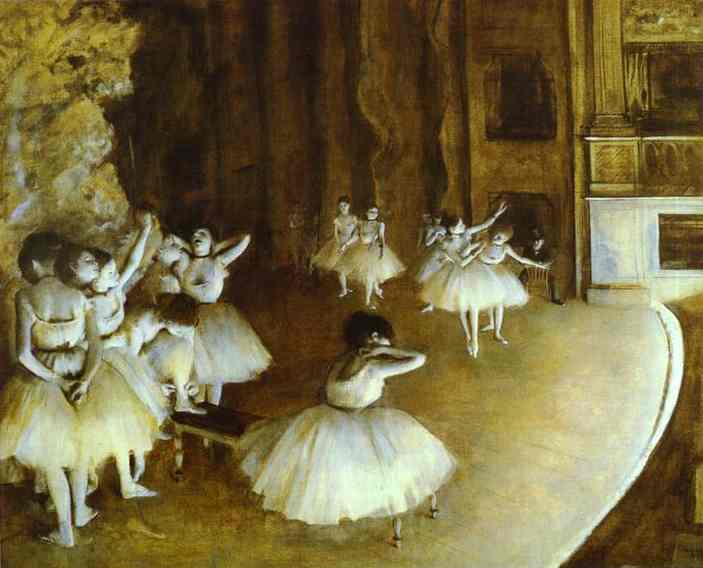 Генеральная репетиция балета на сцене картина