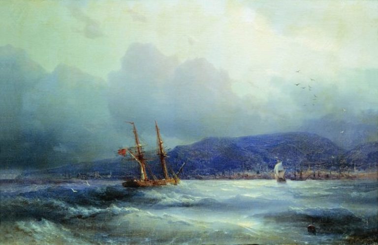 Трапезунд с моря 1856 27.1х41.1 картина