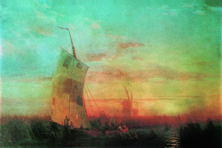 Камыши на Днепре 1857 108х161 картина