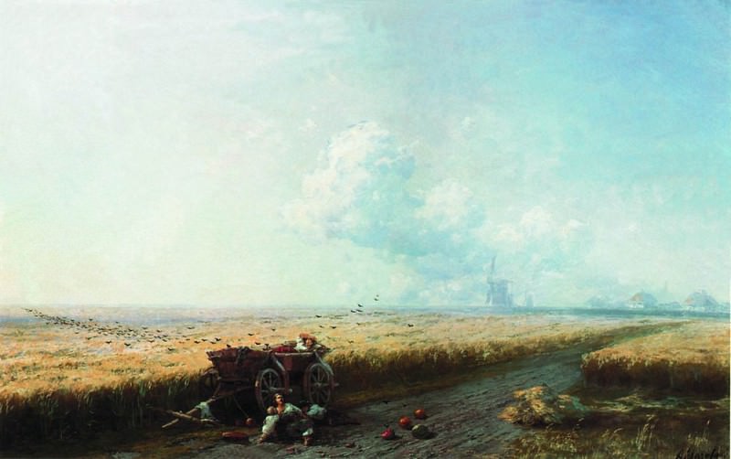 Во время жатвы на Украине 1883 57х91 картина