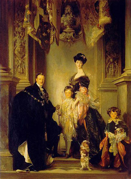 Герцог Марлборо Сингер Сарджент с семьей картина