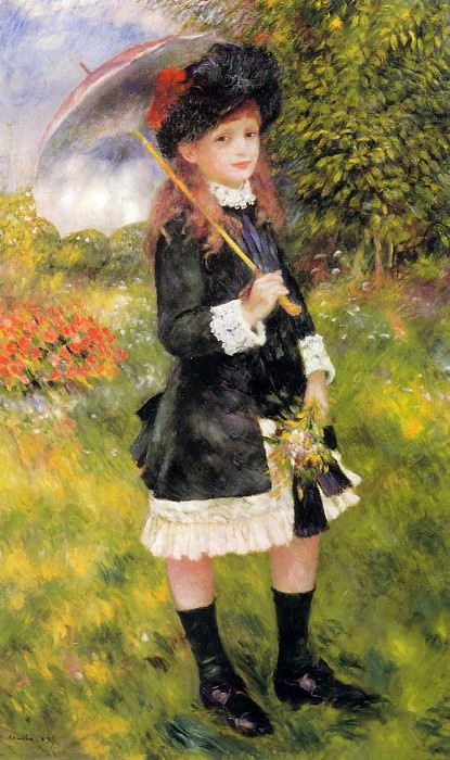 Девушка с зонтиком (также известная как Алин Нуньес) картина