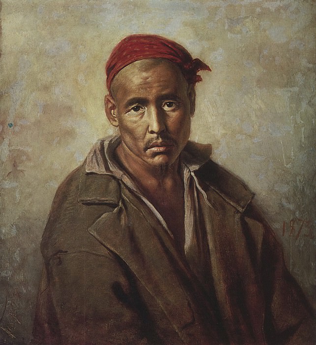 Голова Киргиза – каторжника. 1873 Х. , м. 64, 5х58, 5 ГРМ картина