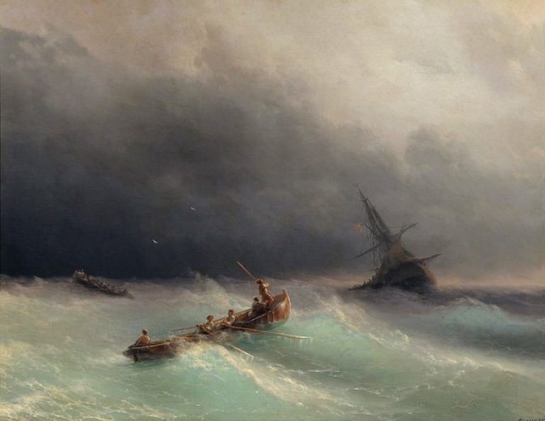 Буря на море 1873 91х71 картина