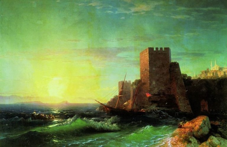Башни на скале у Босфора 1859 107х161 картина