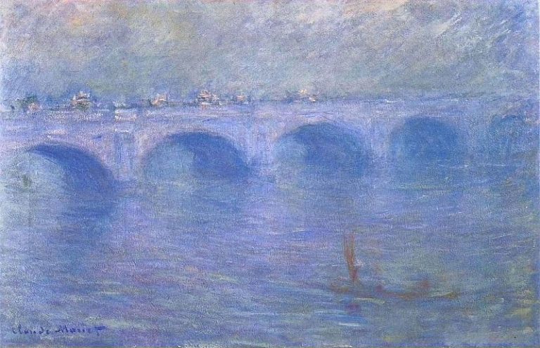 Мост Ватерлоо в тумане картина