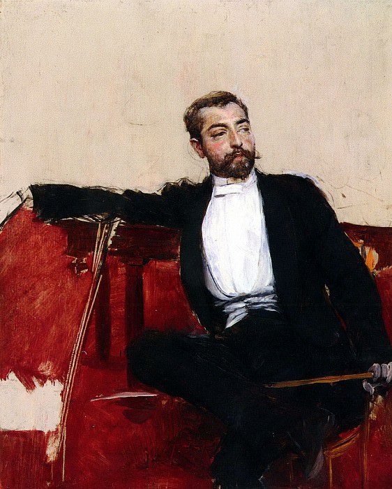 Джованни Болдини (1842-1931) – Портрет Джона Сингера Сарджента картина