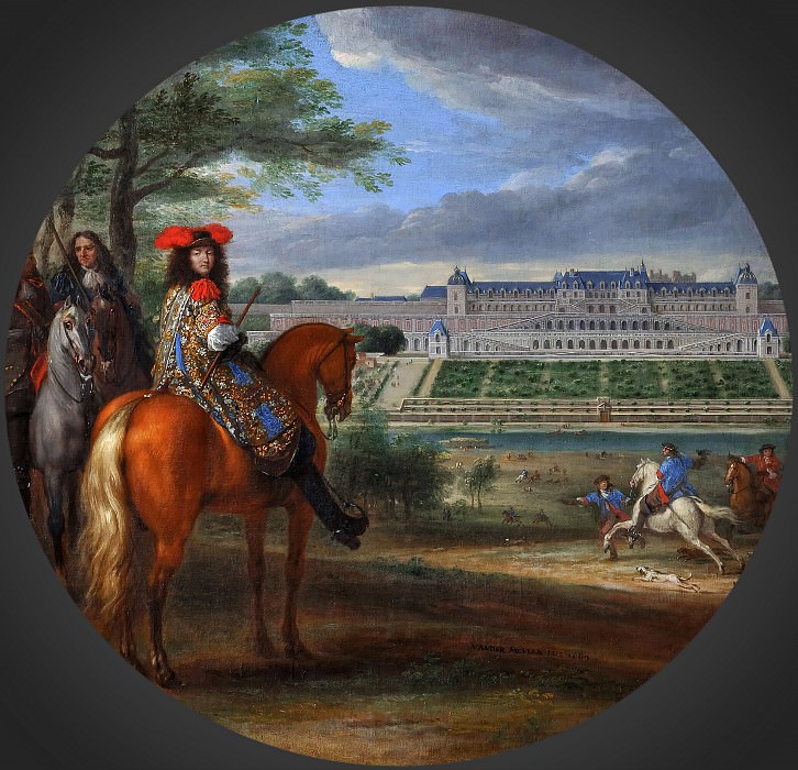 Мейлен, Адам Франс ван дер – Людовик XIV и маршал Тюрен в виду Шато-нёф и террас в Сен-Жермен-ан-Лэ в 1669 году картина