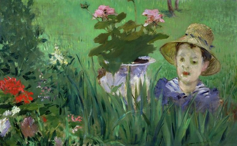 Мальчик среди цветов (Жак Хосхеде) картина