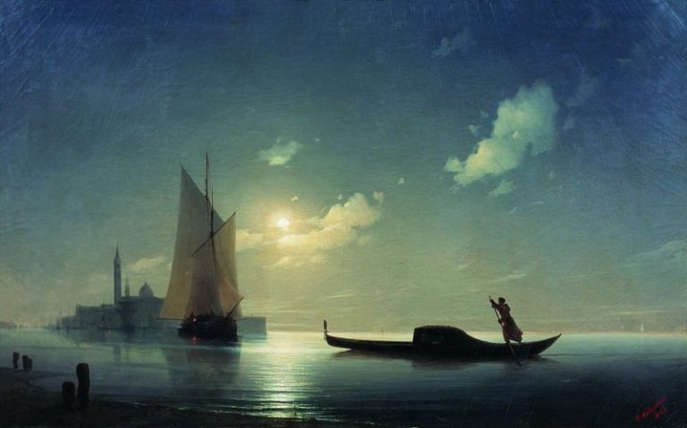 Гондольер на море ночью 1843 73х112 картина