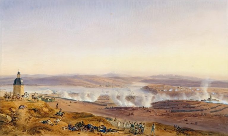 Форт, Жан-Антуан-Симеон – Панорамный вид сражения при Аустерлице 2 декабря 1805 года картина