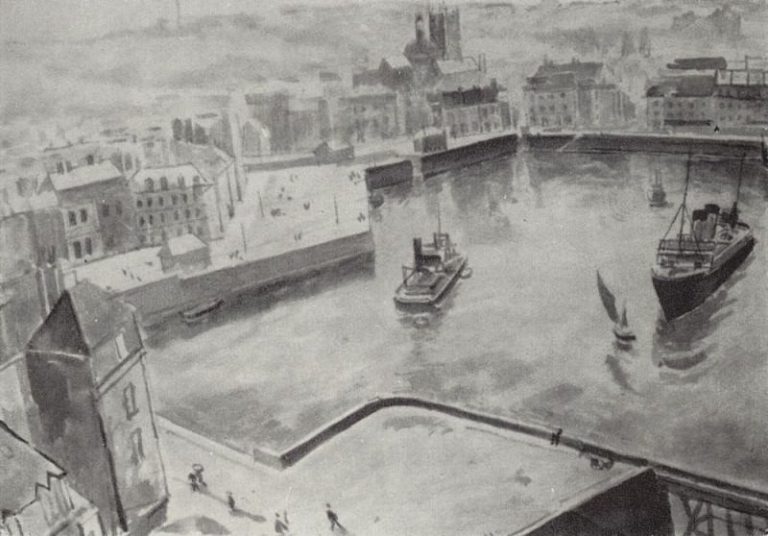 Порт в Дьеппе. 1929 картина