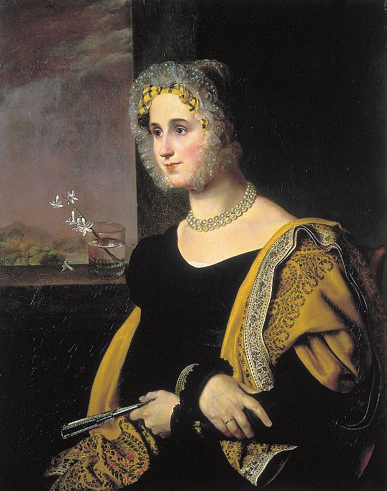 Портрет Екатерины Сергеевны Авдулиной. 1822 Х. , м. 81х64 ГРМ картина