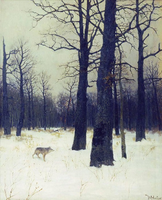 Зимой в лесу. 1885 картина