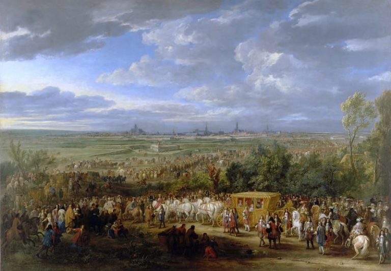 Мейлен, Адам Франс ван дер – Въезд Людовика XIV и Марии-Терезы в Аррас 30 июля 1667 года картина