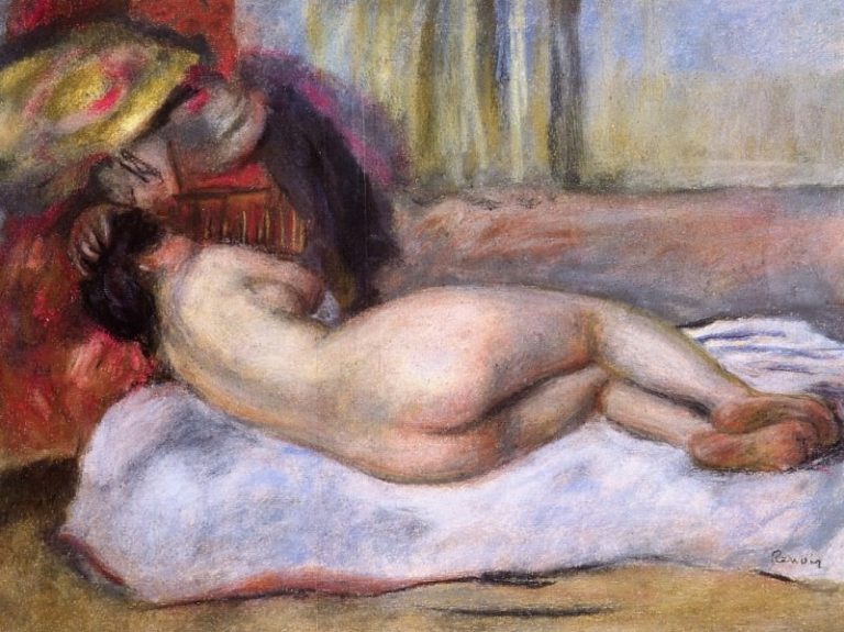 Спящая обнаженная в шляпе (также известная как Отдых) картина