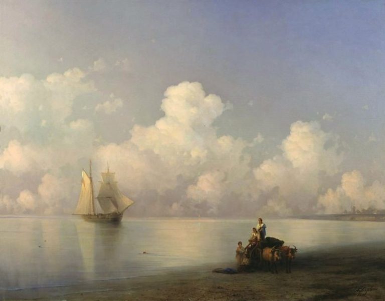 Вечер на море 1871 129х164 картина