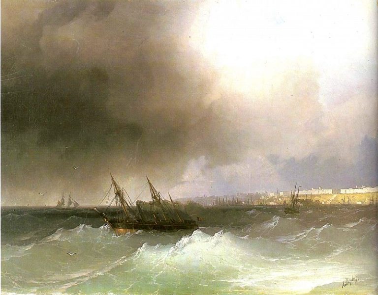 Вид Одессы с моря картина