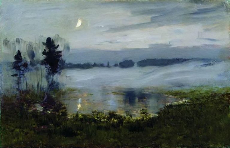 Туман над водой. 1890-е картина