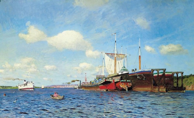 Свежий ветер. Волга. 1895 картина