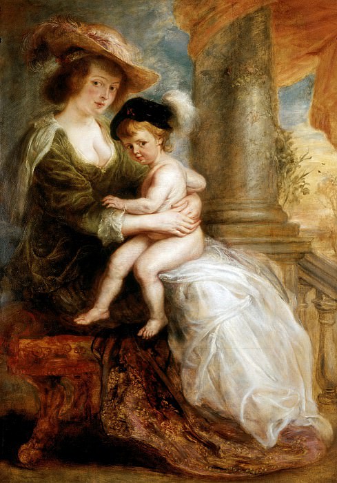 Портрет Елены Фурман с сыном Франсом картина