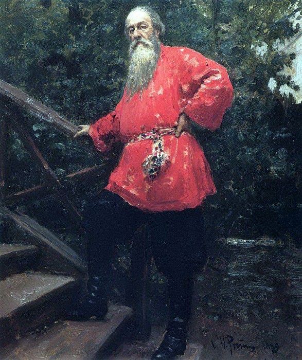 В. В. Стасов на даче в деревне Старожиловка близ Парголова картина