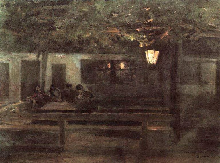 В испанской таверне. 1888 картина