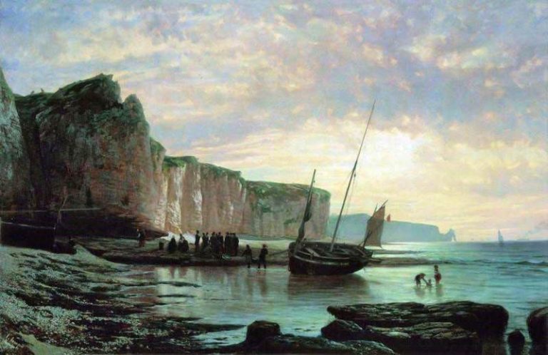 Нормандский берег. 1859 картина