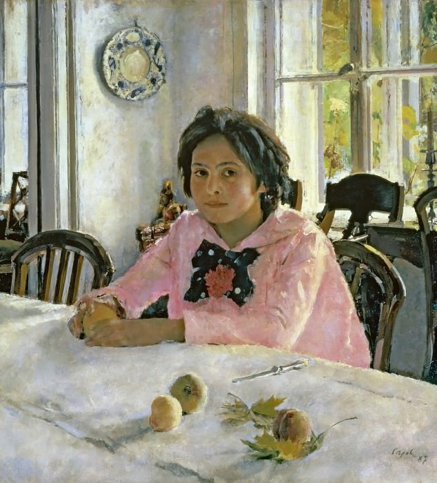 Девочка с персиками (Портрет В. С. Мамонтовой). картина