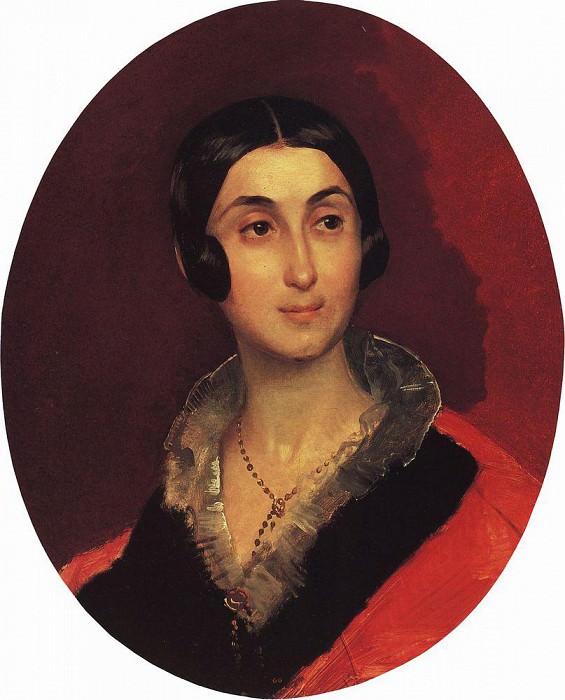 Портрет Е. И. Тон, жены художника К. А. Тона. 1837-1840 картина