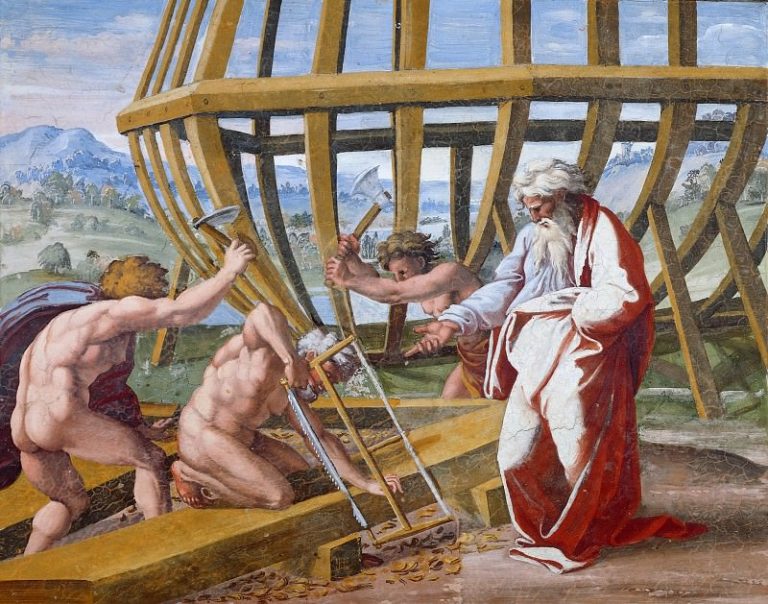 Строительство Ноева ковчега картина