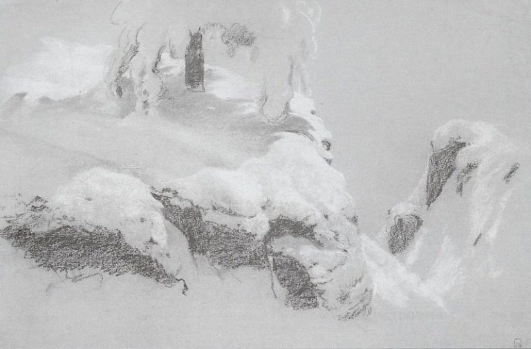 Фрагментарный эскиз к картине На севере диком 1890 31х46 картина