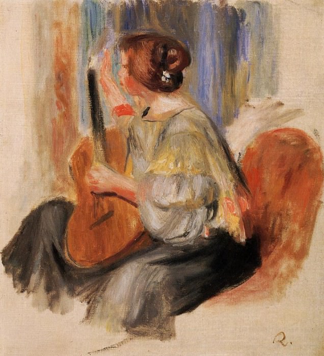 Женщина с гитарой картина