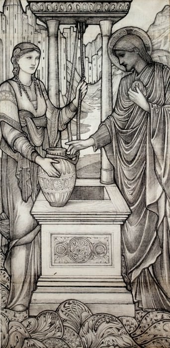 Женщина и Иисус у колодца картина