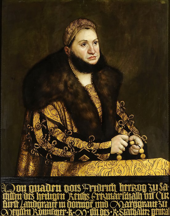 Копия с работы Лукаса Кранаха I – Фридрих III Мудрый, курфюрст саксонский картина