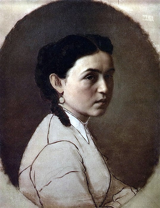 Портрет Е. Э. Перовой. Ок. 1860 Х. , м. 57х46 Минск картина