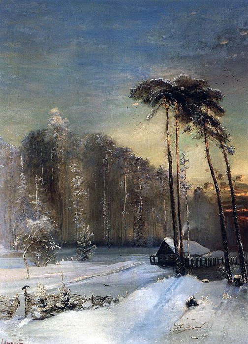Лес в инее. 1890-е картина