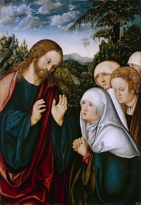 Лукас Кранах I – Прощание Христа с Марией картина