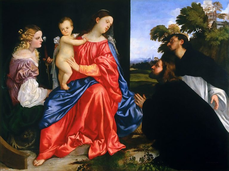 Святое собеседование (Мадонна с Младенцем со святыми Екатериной и Домиником) картина
