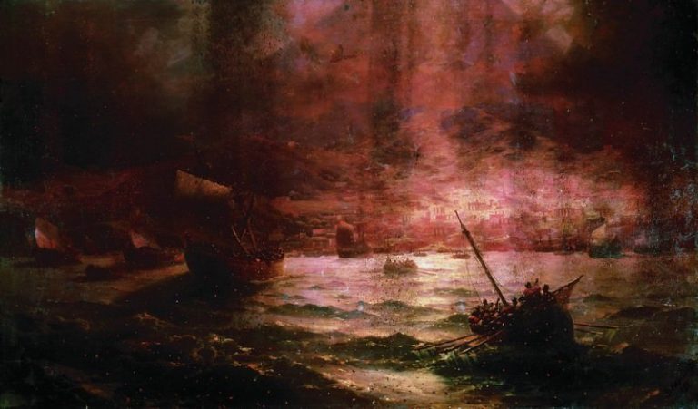 Гибель Помпеи 1889 128х218 картина